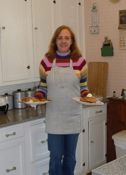 Your innkeeper, Sandra, with your hearty country breakfast.